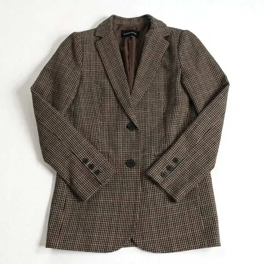 [BUNJANG] Plastic Island Check Jacket / 플라스틱 아일랜드 체크 모자켓