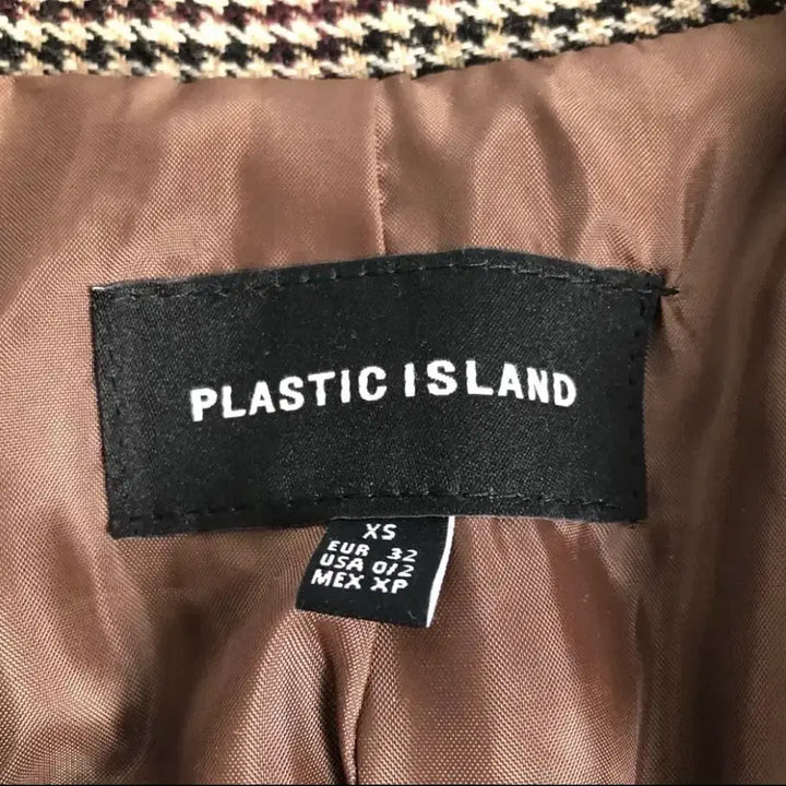 [BUNJANG] Plastic Island Check Jacket / 플라스틱 아일랜드 체크 모자켓