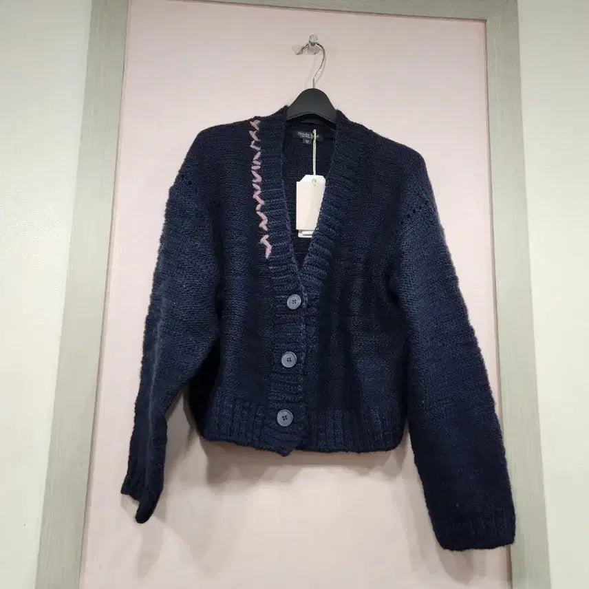 [BUNJANG] Thursday Island Embroidered Point Slub Cardigan / 써스데이아일랜드 자수포인트슬럽가디건