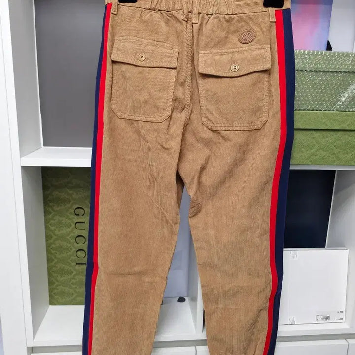 [BUNJANG] Gucci GG Corduroy Pants / 국내판새상품)구찌 GG 가죽탭 옆선 코듀로이 골덴 바지