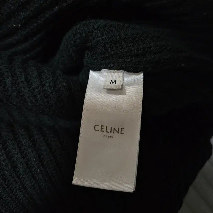 [BUNJANG] Celine Ribbed Logo Knit Sweater - Black / [M] 셀린느 리브드 로고 니트 스웨터 블랙