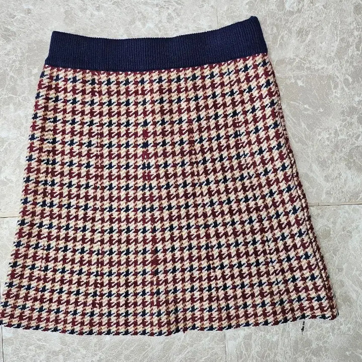 [BUNJANG] ShopSada Houndstooth Check Knit Mini Skirt L / 샵사이다 하운드투스 체크 니트 미니스커트 L