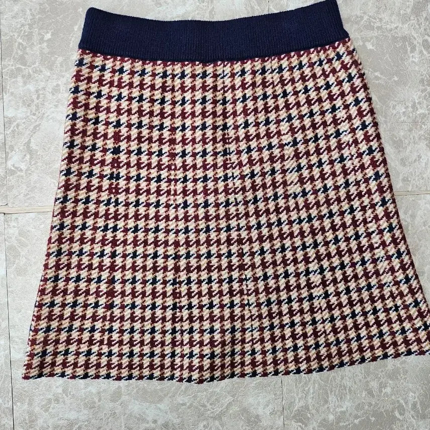 [BUNJANG] ShopSada Houndstooth Check Knit Mini Skirt L / 샵사이다 하운드투스 체크 니트 미니스커트 L