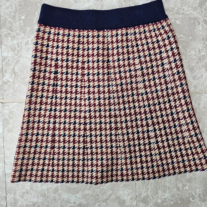 [BUNJANG] ShopSada Houndstooth Check Knit Mini Skirt L / 샵사이다 하운드투스 체크 니트 미니스커트 L