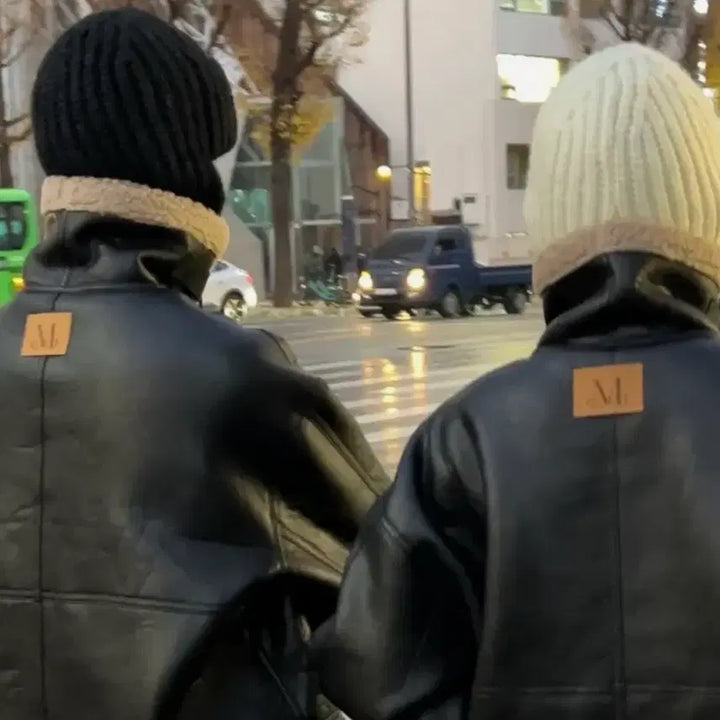 [BUNJANG] Musent Black Mustang Jacket / 무센트 블랙 무스탕 FREE 남녀공용