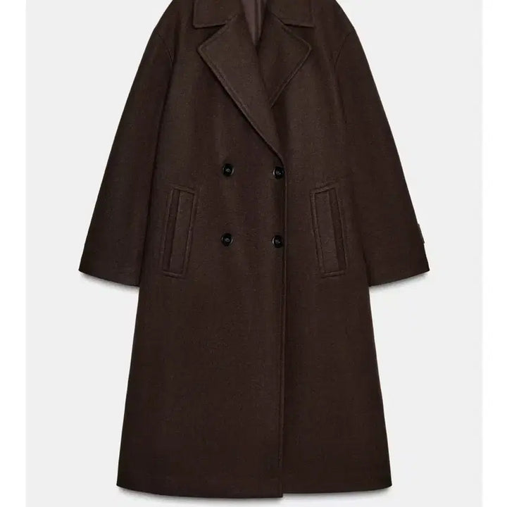 [BUNJANG] ZARA Soft Oversized Coat - Brown XS / 자라 소프트 오버사이즈 코트 브라운 XS