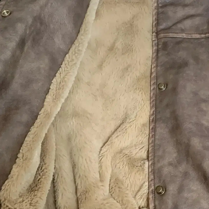 [BUNJANG] Mutecreme Woody Leather Mouton Jumper Brown / 새거! (품절상품) 뮤트크레메 우디 레더 무스탕 점퍼 브라운