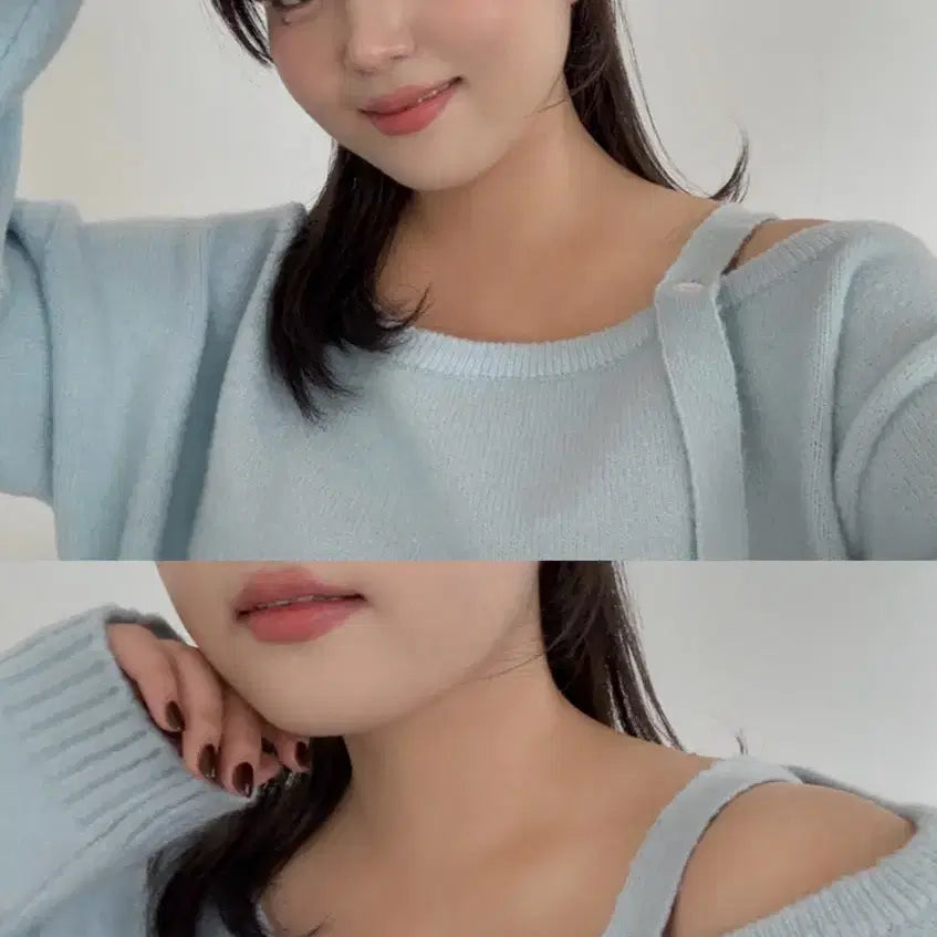 [BUNJANG] J.Style Evelet Etna Off-Shoulder Knit Sweater / 제이스타일 이블렛 에트나 오프숄더 니트