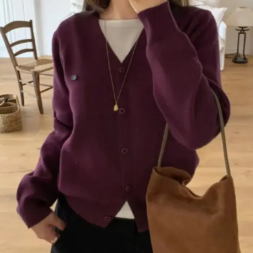 [BUNJANG] 98degrees DANS Viscose V-Neck Cardigan / (새상품) 98도씨 덴스 비스코스 브이넥 가디건