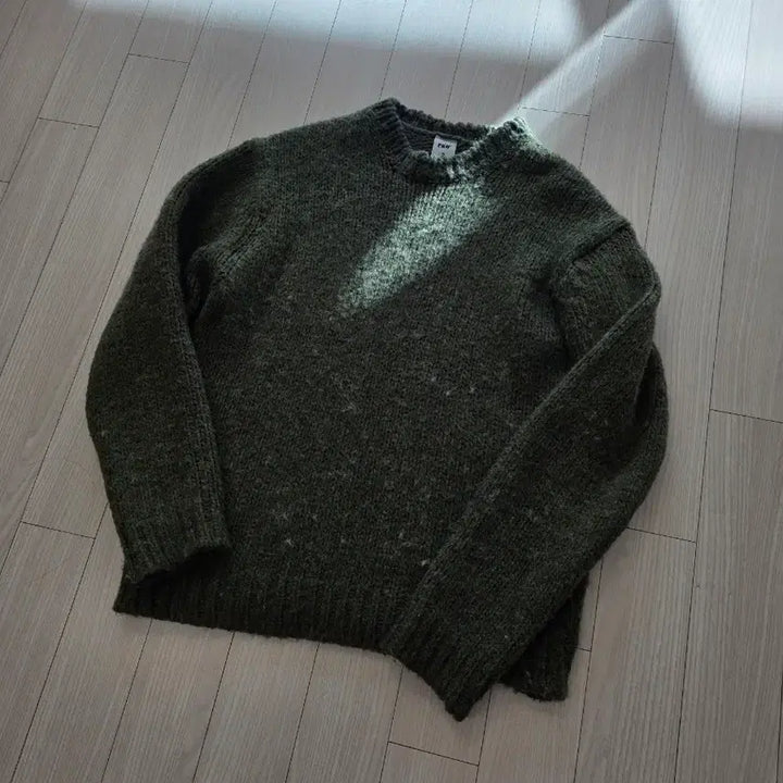 [BUNJANG] Blindfiles Wool Knit Sweater Green Size 2 / 블라인드파일즈 울니트 스웨터 그린 2사이즈