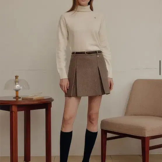 [BUNJANG] Lookast Wool Skirt Brown M / 룩캐스트 울 스커트 브라운 M