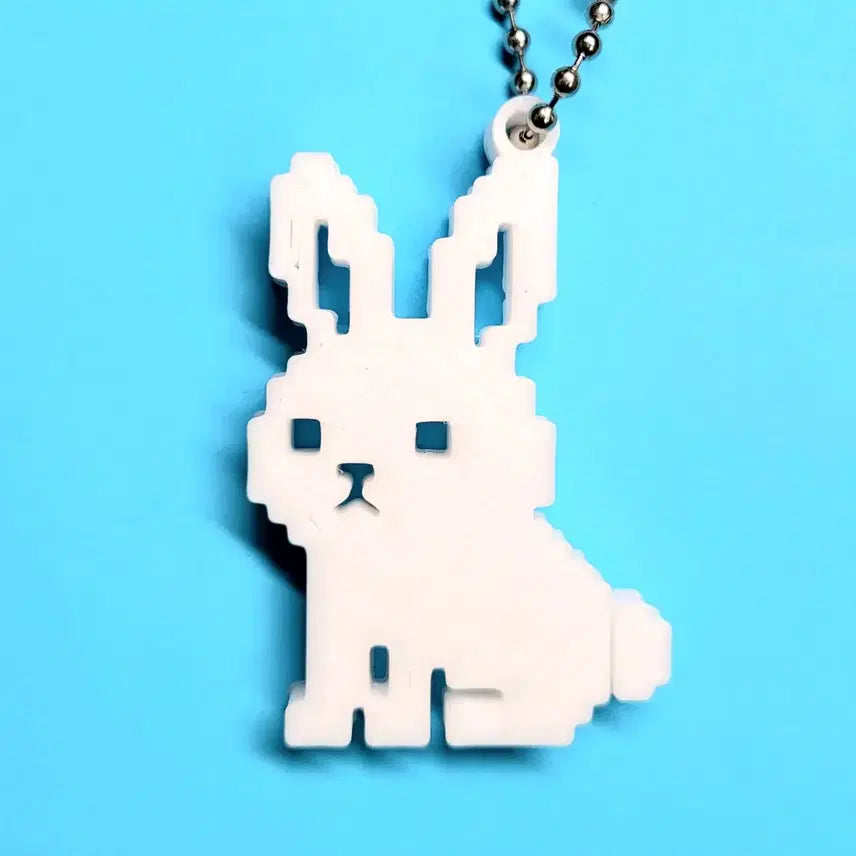 [BUNJANG] 8-Bit Rabbit Keyring / 토끼 8비트 키링 키체인