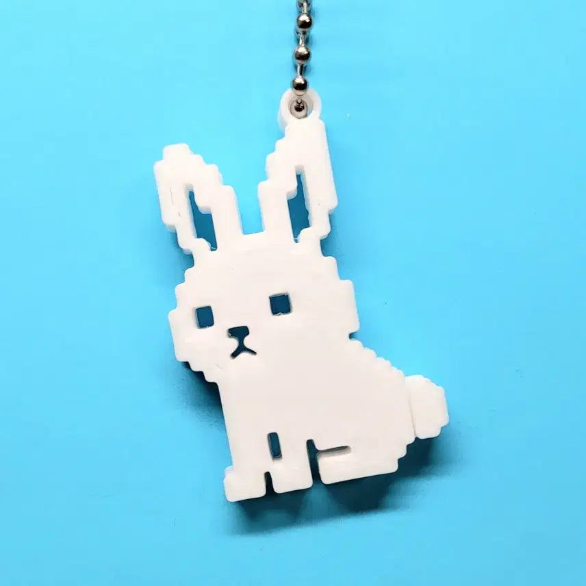 [BUNJANG] 8-Bit Rabbit Keyring / 토끼 8비트 키링 키체인