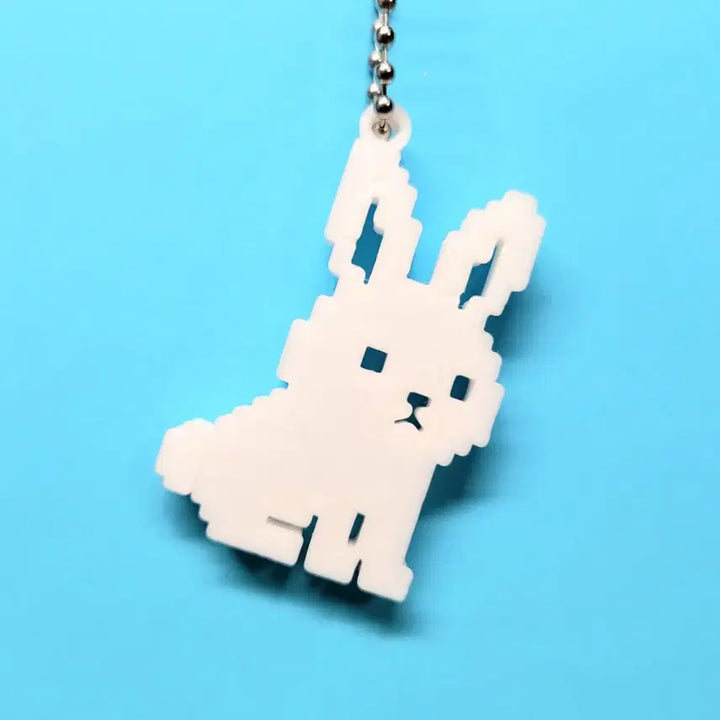 [BUNJANG] 8-Bit Rabbit Keyring / 토끼 8비트 키링 키체인
