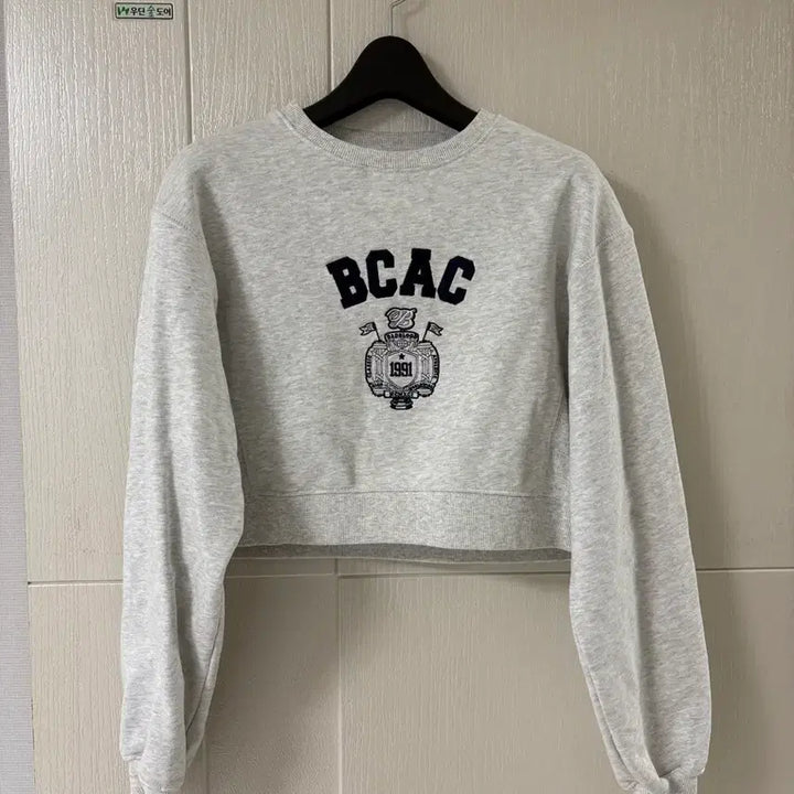 [BUNJANG] Badblood Melange Crop Sweatshirt / 배드블러드 크롭 맨투맨 맬란지