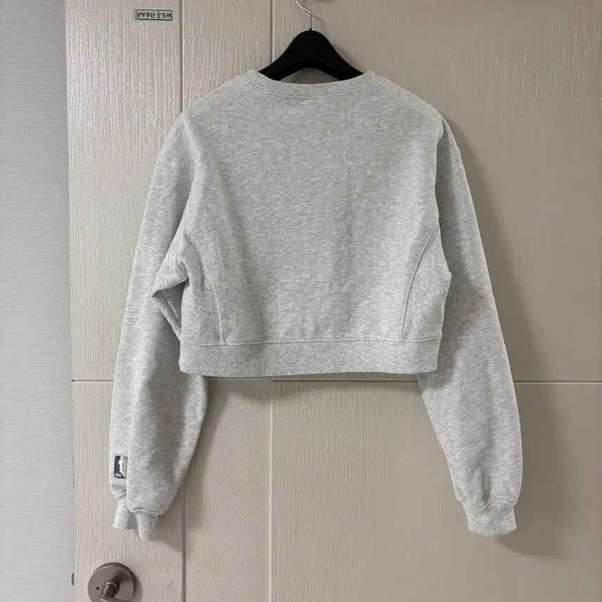 [BUNJANG] Badblood Melange Crop Sweatshirt / 배드블러드 크롭 맨투맨 맬란지