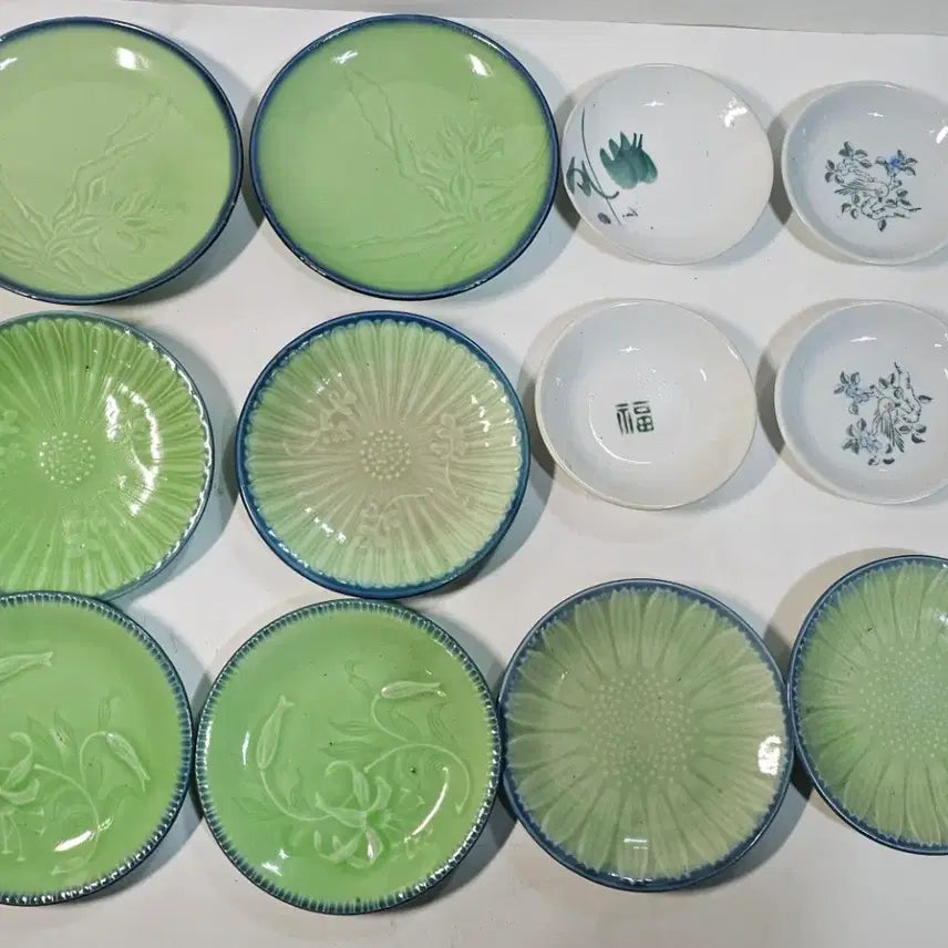 [BUNJANG] Antique Japanese Porcelain Dishes Bundle Set / 왜사기 도자기접시 총12개 일괄