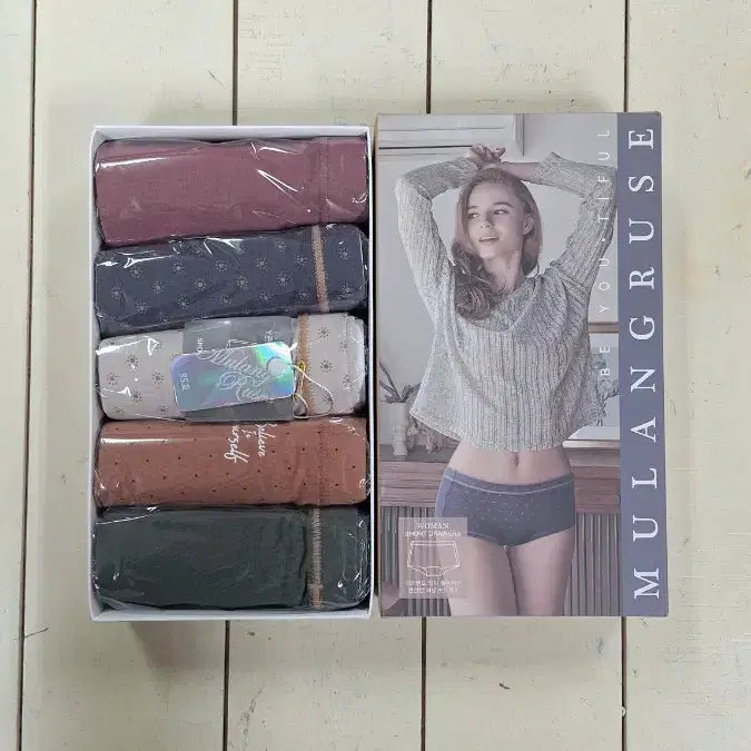[BUNJANG] Moulon Rouge Women's Short Drawers (5-Pack) / 새상품 여성 숏드로즈 5매 85호 믈랑루즈 284
