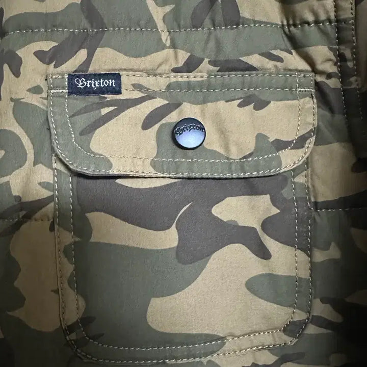 [BUNJANG] Brixton Camo Padded Shirt Jacket / 브릭스톤 카모 패딩 셔츠자켓