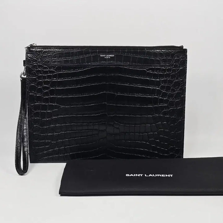 [BUNJANG] Saint Laurent Crocodile Catherine Tablet Clutch Bag / 생로랑 크로커다일 캐서린 타블렛 클러치백