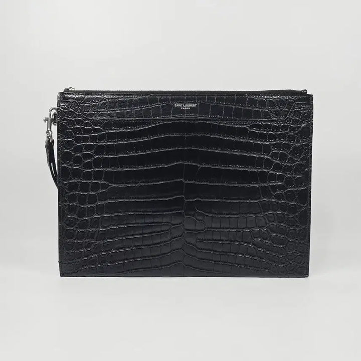 [BUNJANG] Saint Laurent Crocodile Catherine Tablet Clutch Bag / 생로랑 크로커다일 캐서린 타블렛 클러치백