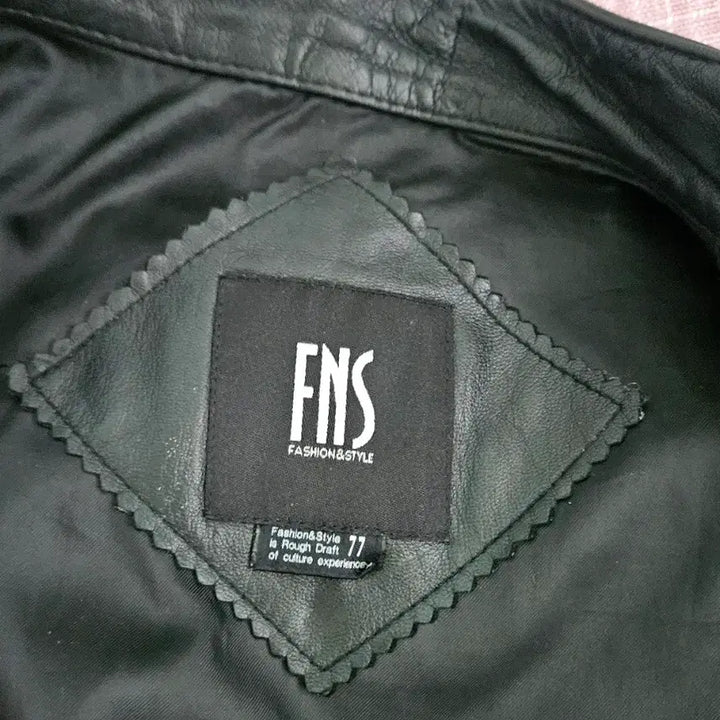 [BUNJANG] FNS Women's Black Lambskin Leather Jacket / 여성 블랙 양가죽 자켓 77