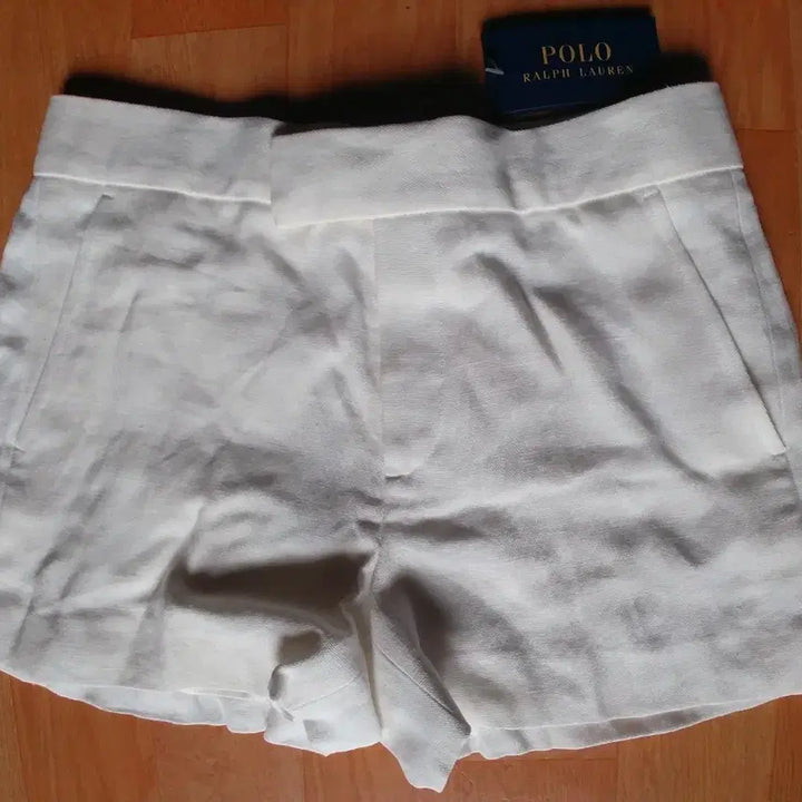 [BUNJANG] Polo White Linen Shorts / 폴로 화이트 린넨 반바지