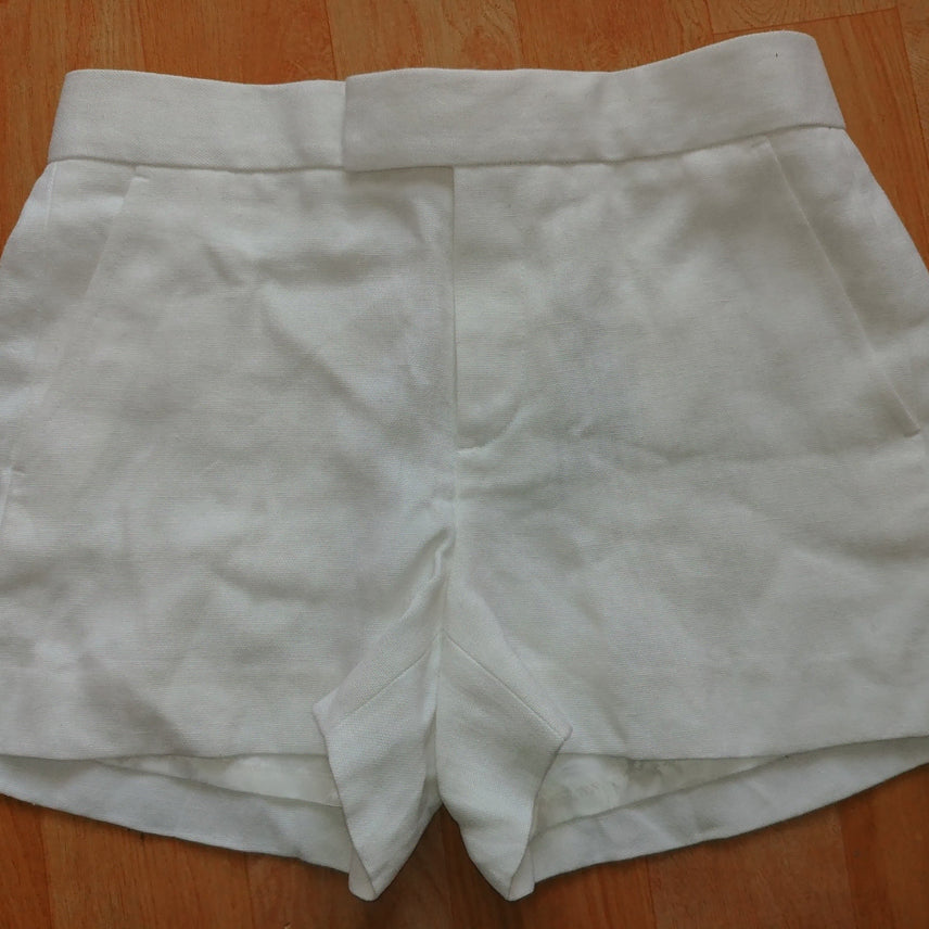 [BUNJANG] Polo White Linen Shorts / 폴로 화이트 린넨 반바지