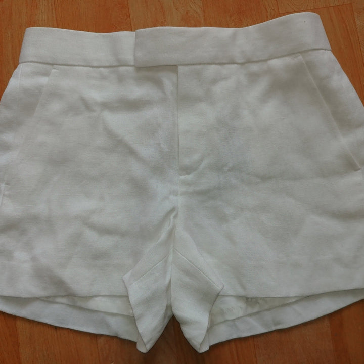 [BUNJANG] Polo White Linen Shorts / 폴로 화이트 린넨 반바지