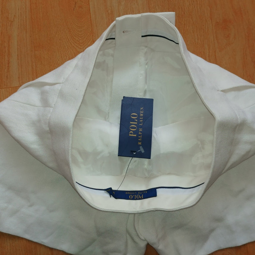 [BUNJANG] Polo White Linen Shorts / 폴로 화이트 린넨 반바지