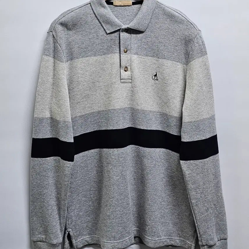 [BUNJANG] BEANPOLE Color Block Long Sleeve Polo Shirt (Size 100) / 빈폴 컬러블록 긴팔카라티 100