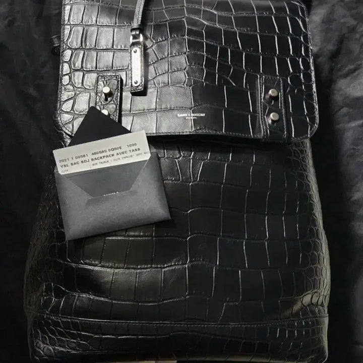 [BUNJANG] Saint Laurent Sac de Jour Croc-Embossed Backpack / 생로랑 구매가 350만원대 정품 새상품 삭드주르 크로커백팩 480585