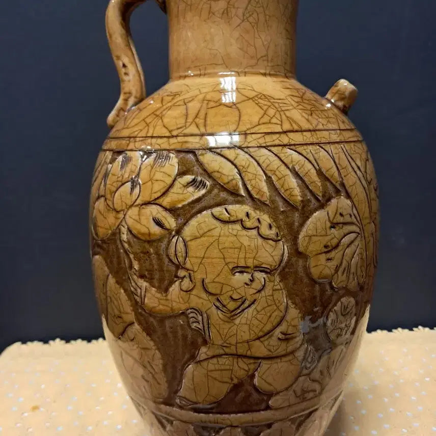 [SOLD OUT] 황지 수성노인 신선도 각화도자기(높이약 34cm)