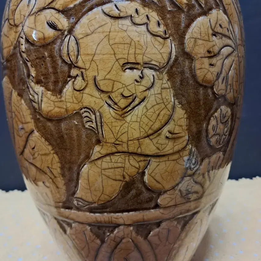 [SOLD OUT] 황지 수성노인 신선도 각화도자기(높이약 34cm)