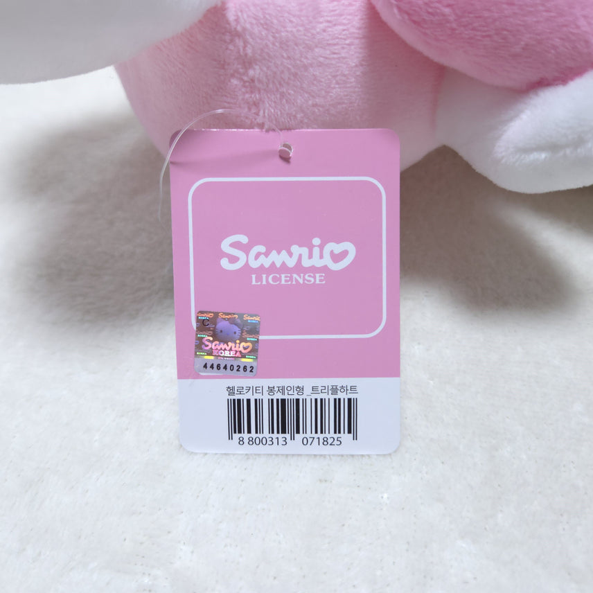 [BUNJANG] Sanrio Hello Kitty Triple Heart Medium Plush Doll 27cm / (새상품/정품) 산리오 트리플 하트 헬로키티 중형 인형 27cm