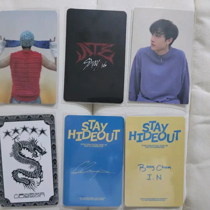 스키즈 방찬 포카 6장 뒷면