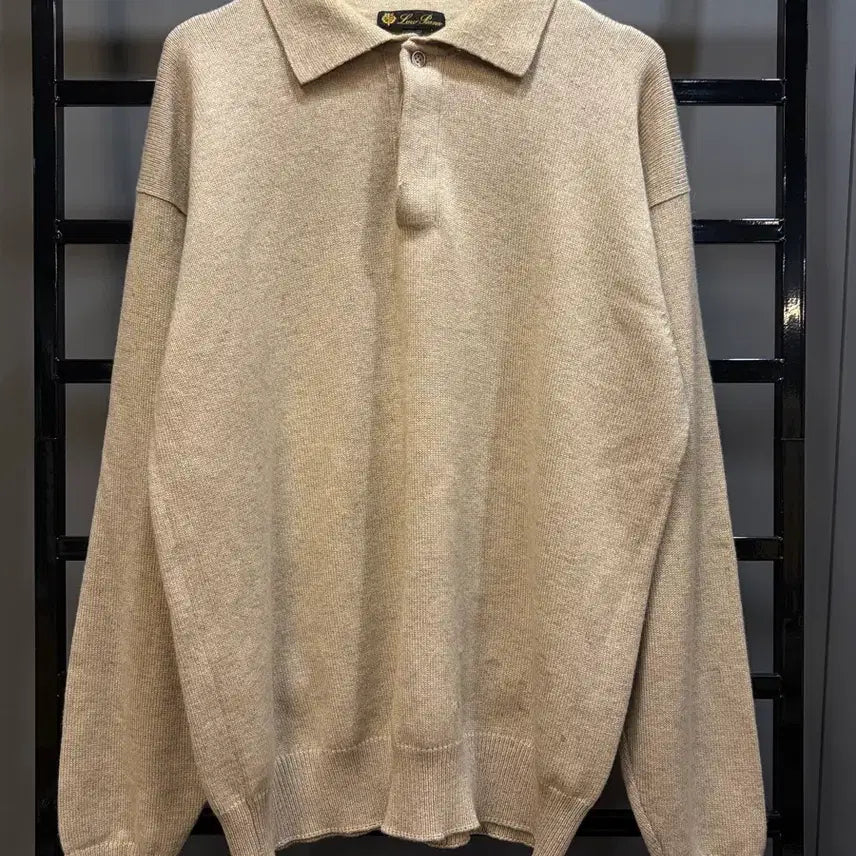 [BUNJANG] Loro Piana Cashmere 100% Collar Knit Sweater / (48) 로로피아나 남성 캐시미어 100% 카라 니트 스웨터 45.0