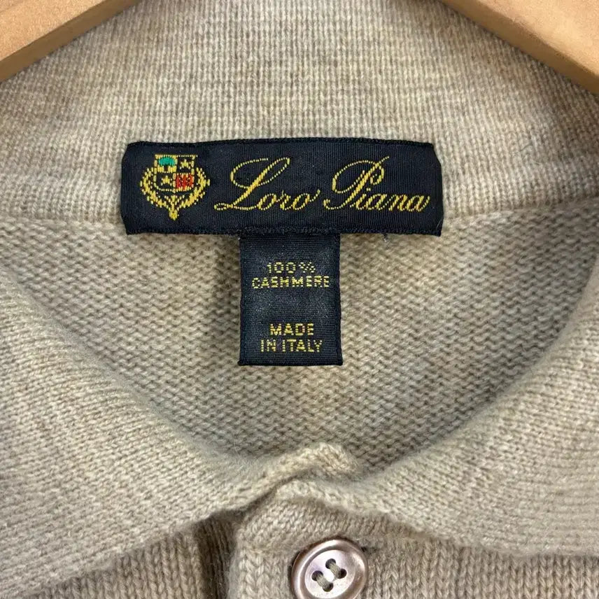 [BUNJANG] Loro Piana Cashmere 100% Collar Knit Sweater / (48) 로로피아나 남성 캐시미어 100% 카라 니트 스웨터 45.0
