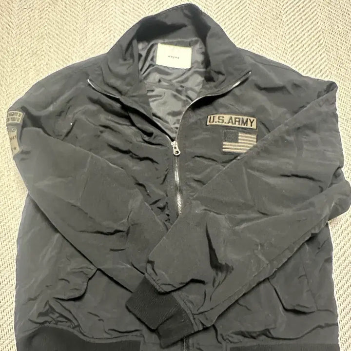 [BUNJANG] Wayne Black Bomber Jacket / wayne 웨인 블랙 봄버 자켓 F