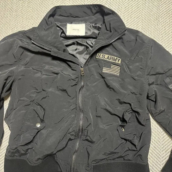 [BUNJANG] Wayne Black Bomber Jacket / wayne 웨인 블랙 봄버 자켓 F