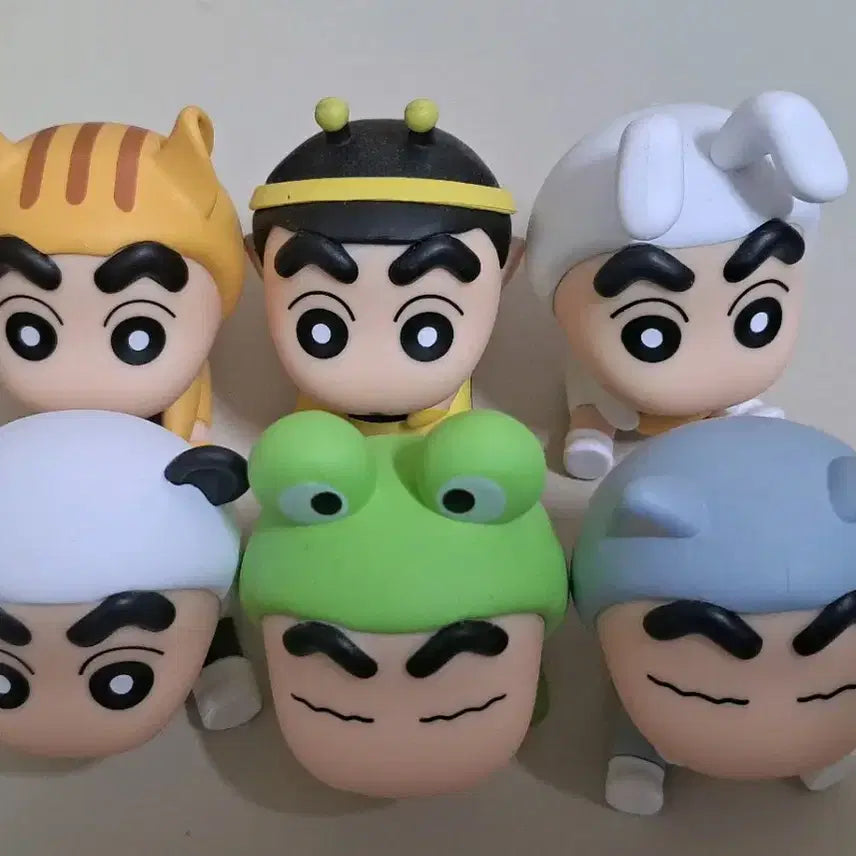 [BUNJANG] Crayon Shin-chan Animal Pajama Figure Set / 짱구 동물피규어 세트(6개입)