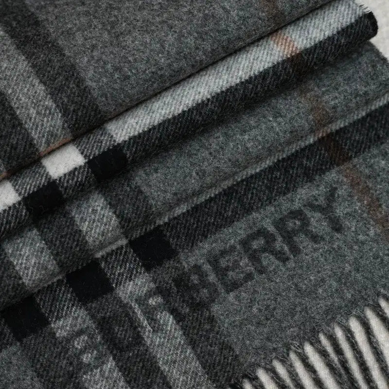 [BUNJANG] Burberry Gray Check Scarf / 버버리 스카프 그레이 체크