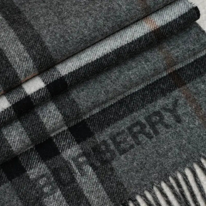 [BUNJANG] Burberry Gray Check Scarf / 버버리 스카프 그레이 체크