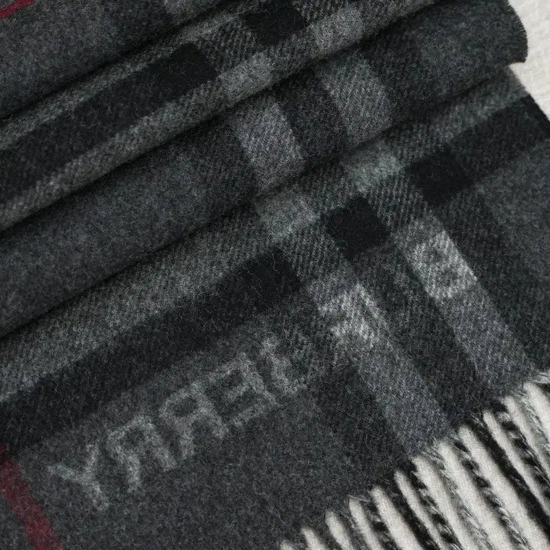[BUNJANG] Burberry Gray Check Scarf / 버버리 스카프 그레이 체크