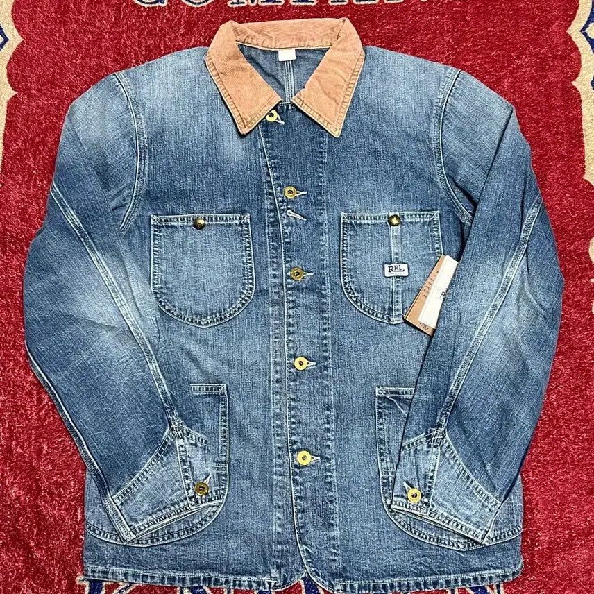 [BUNJANG] RRL Indigo Denim Jacket / RRL 코듀로이 칼라 인디고 데님 자켓