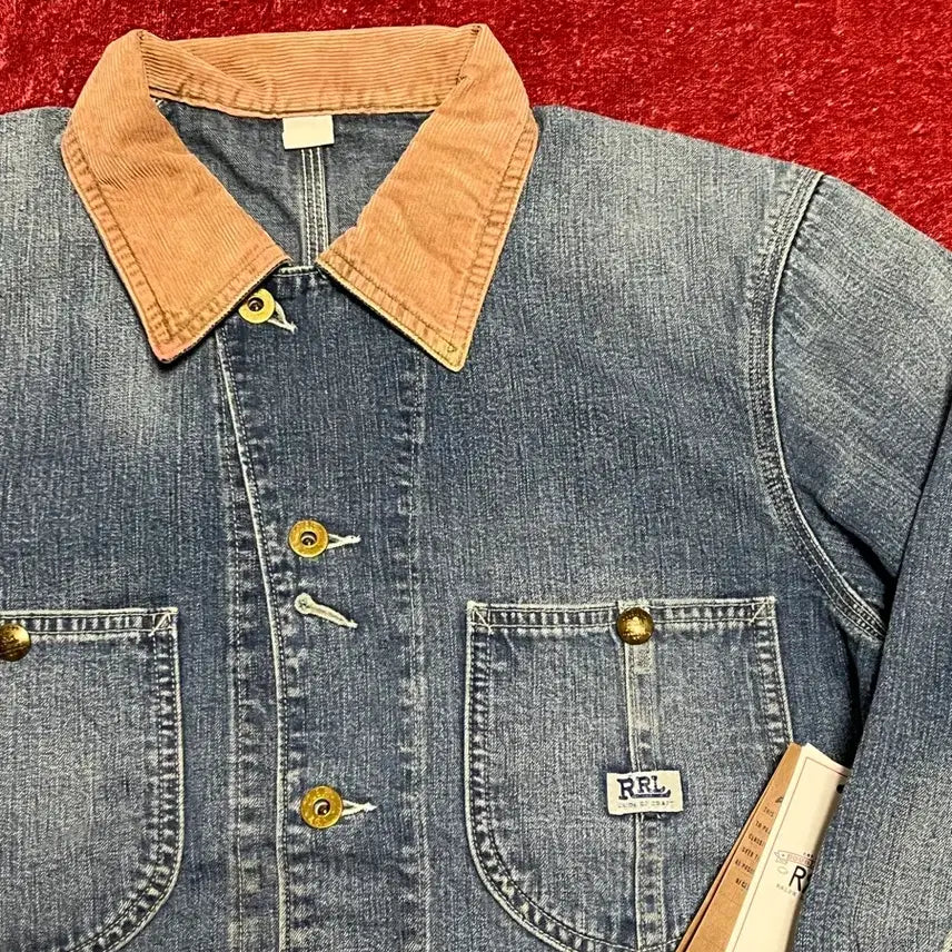 [BUNJANG] RRL Indigo Denim Jacket / RRL 코듀로이 칼라 인디고 데님 자켓