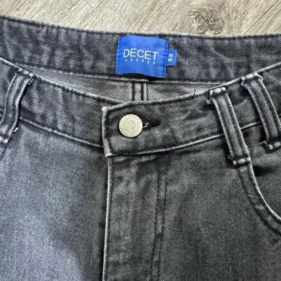 [BUNJANG] Dekete Mid-Rise Wide Jeans Shrink Black 32 / 데케트 미드라이즈 와이드진 쉬링크블랙 32