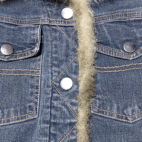 [BUNJANG] ICHIOKU Leopard Fur Denim Jacket / 할인!! [S] 이치오쿠 ICHIOKU 레오파드 퍼 데님 자켓