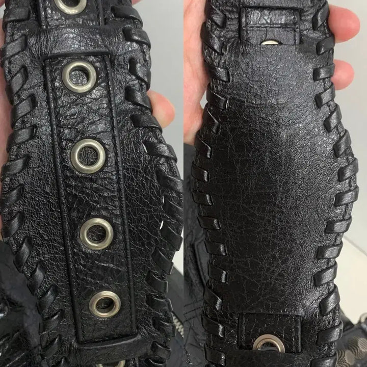 [BUNJANG] Balenciaga Le Cagole Medium Tote Bag Black Leather / 발렌시아가 르카골 미디엄 토트백 숄더백 블랙 레더 가방 미디움