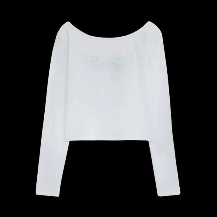 [BUNJANG] Hug Your Skin Angel Wing Top White / 허그유어스킨 엔젤 윙탑 화이트